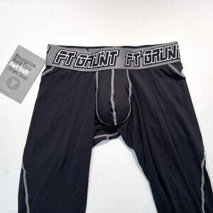 FORT TROFF Size M Grunt Corp Mesh Leggings - Gray/Black/White - Mesh Pouch